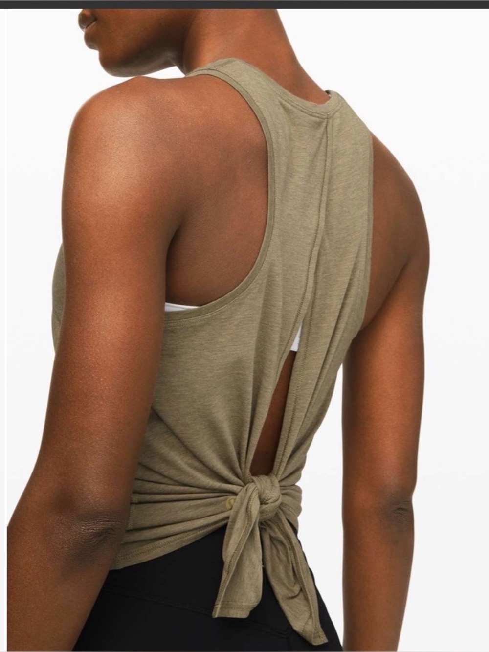 Lululemon All Tied Up Tank size 2 Heathered Grape Leaf